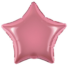 Шар (18''/46 см) Звезда, Розовая, 1 шт.