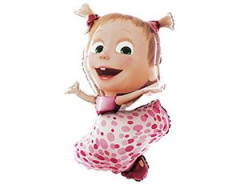 G Шар (41"/104 см) Фигура, Маша с хвостиками, 1 шт. в уп.