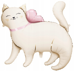 ПД Шар (35"/89 см) Фигура, Кошка, Белый, 1 шт. в уп.