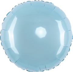 Шар (18''/46 см) Круг, Голубой, Макарунс, 1 шт.