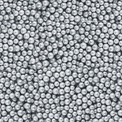 Шарики пенопласт, Серебро, Металлик, 6-8 мм, 10 гр.
