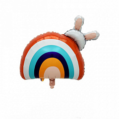 Шар (24"/61 см) Фигура, Радужный кролик, 1 шт.