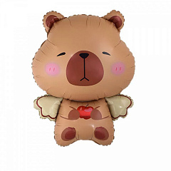 Шар (27''/69 см) Фигура, Капибара с крылышками, 1 шт. (26410)